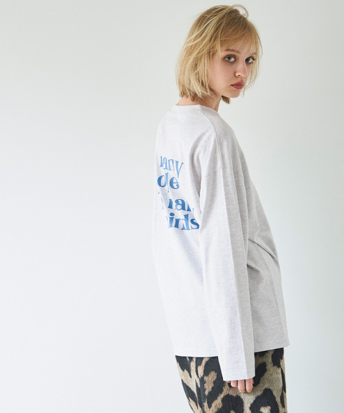 coca(coca)(コカ)の「【WEB限定セール】バックロゴプリントT(Tシャツ/カットソー・メンズ・チャコール/ライトグレー・XL/L/M)」の12枚目の写真