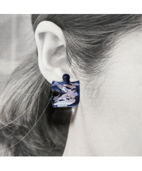 tone（トーン）の「【-HIGORO-】手書きアートピアス〈パズル〉(MA)（ピアス（両耳用）・レディース・A/B/C/D/E・FREE）」の6枚目の写真