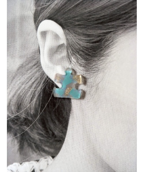 tone（トーン）の「【-HIGORO-】手書きアートピアス〈パズル〉(MA)（ピアス（両耳用）・レディース・A/B/C/D/E・FREE）」の14枚目の写真