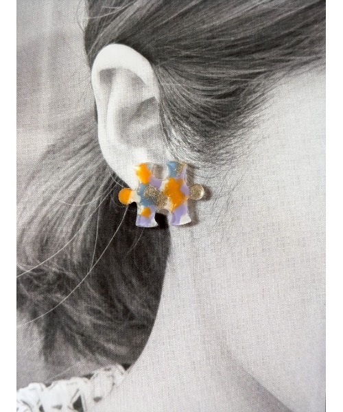 tone（トーン）の「【-HIGORO-】手書きアートピアス〈パズル〉(MA)（ピアス（両耳用）・レディース・A/B/C/D/E・FREE）」の13枚目の写真