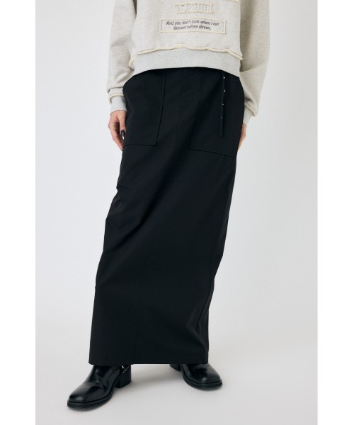 MOUSSY(マウジー)の「STRETCH マキシスカート(スカート・レディース・ブラック/グレー・1/2)」の1枚目の写真