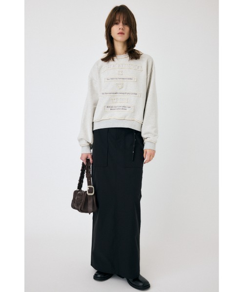 MOUSSY(マウジー)の「STRETCH マキシスカート(スカート・レディース・ブラック/グレー・1/2)」の3枚目の写真