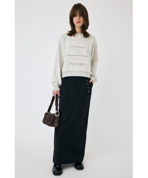 MOUSSY(マウジー)の「STRETCH マキシスカート(スカート・レディース・ブラック/グレー・1/2)」の4枚目の写真