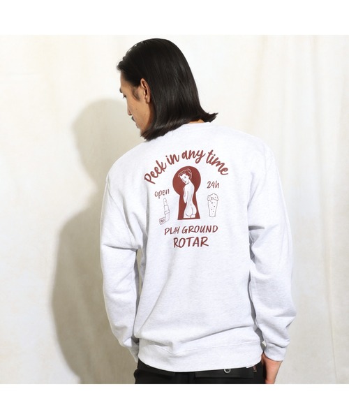 ROTAR（ローター）の「Peek in any time SWEAT（スウェット・メンズ・アッシュグレー/スミクロ/サンドベージュ・SMALL/MEDIUM/LARGE/X-LARGE）」の3枚目の写真