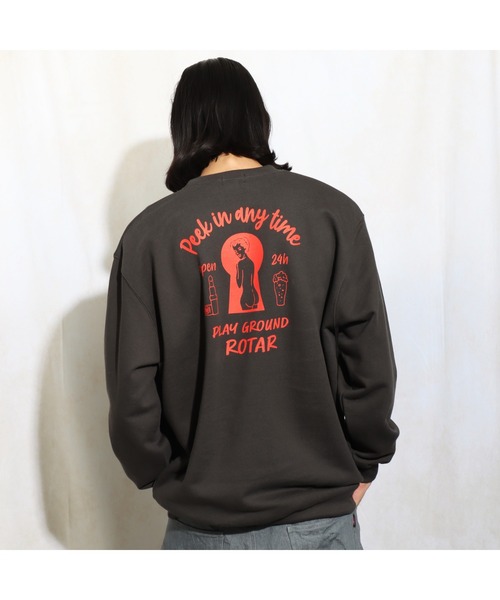 ROTAR（ローター）の「Peek in any time SWEAT（スウェット・メンズ・アッシュグレー/スミクロ/サンドベージュ・SMALL/MEDIUM/LARGE/X-LARGE）」の4枚目の写真