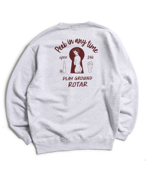 ROTAR（ローター）の「Peek in any time SWEAT（スウェット・メンズ・アッシュグレー/スミクロ/サンドベージュ・SMALL/MEDIUM/LARGE/X-LARGE）」の8枚目の写真