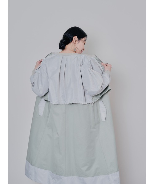 DOLLUPOOPS（ドールアップウップス）の「ミリタリーライク配色トレンチコート（トレンチコート・レディース・キャメル/カーキ・38）」の7枚目の写真