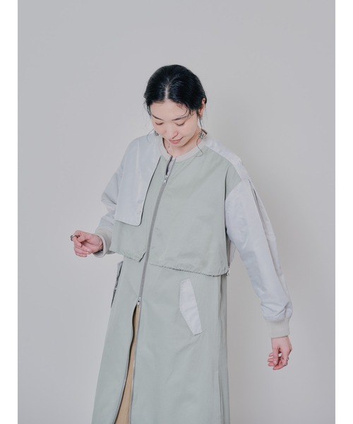 DOLLUPOOPS（ドールアップウップス）の「ミリタリーライク配色トレンチコート（トレンチコート・レディース・キャメル/カーキ・38）」の5枚目の写真