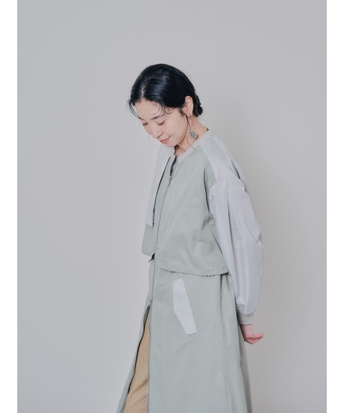 DOLLUPOOPS（ドールアップウップス）の「ミリタリーライク配色トレンチコート（トレンチコート・レディース・キャメル/カーキ・38）」の6枚目の写真