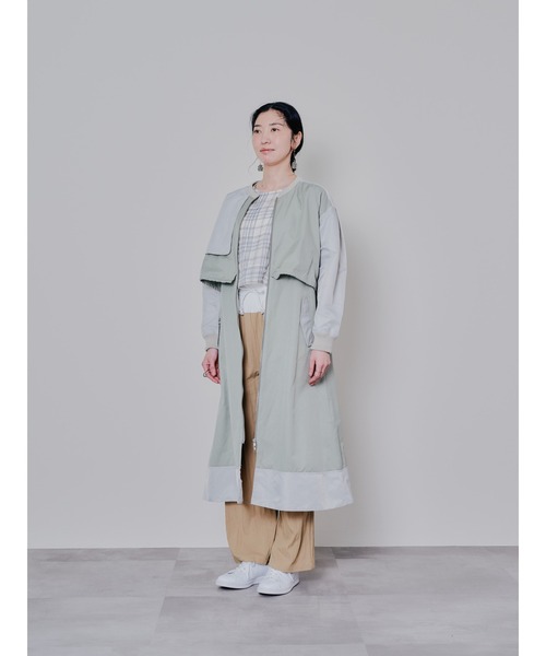 DOLLUPOOPS（ドールアップウップス）の「ミリタリーライク配色トレンチコート（トレンチコート・レディース・キャメル/カーキ・38）」の16枚目の写真