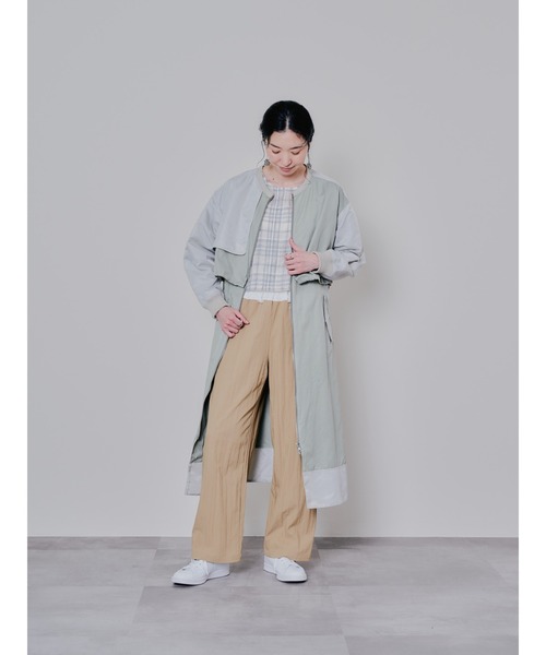 DOLLUPOOPS（ドールアップウップス）の「ミリタリーライク配色トレンチコート（トレンチコート・レディース・キャメル/カーキ・38）」の3枚目の写真