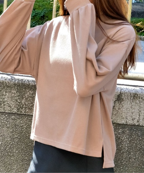 spiritoso(スピリトーゾ)の「【spiritoso】サーマルシンプル長袖カットソー(CP)(Tシャツ/カットソー・レディース・ベージュ/モカ/ブラック/カーキ・M)」の5枚目の写真