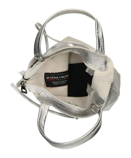 andrea cardone（アンドレアカルドネ）の「【ANDREA CARDONE】メタリックレザーミニトートバッグ(Q56604)（トートバッグ・レディース・シルバー/ブラック/ゴールド・ALL）」の18枚目の写真