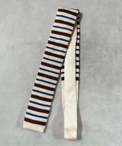 Port（ポート）の「【 IMARI / イマリ 】 ボーダー ニット ネクタイ #_（ネクタイ・レディース・ブラウン/レッド/ブラック/グレー/ブルー/アイボリー・FREE）」の11枚目の写真