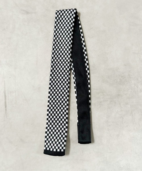 Port（ポート）の「【 IMARI / イマリ 】 ボーダー ニット ネクタイ #_（ネクタイ・レディース・ブラウン/レッド/ブラック/グレー/ブルー/アイボリー・FREE）」の12枚目の写真