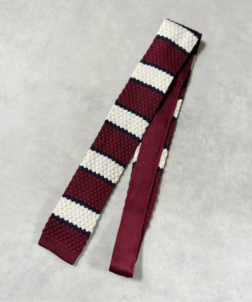 Port（ポート）の「【 IMARI / イマリ 】 ボーダー ニット ネクタイ #_（ネクタイ・レディース・ブラウン/レッド/ブラック/グレー/ブルー/アイボリー・FREE）」の15枚目の写真