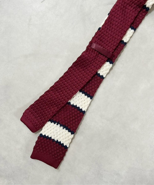 Port（ポート）の「【 IMARI / イマリ 】 ボーダー ニット ネクタイ #_（ネクタイ・レディース・ブラウン/レッド/ブラック/グレー/ブルー/アイボリー・FREE）」の16枚目の写真