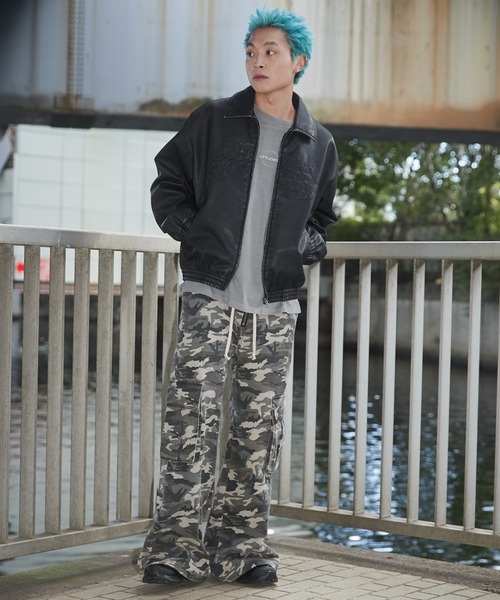 SHORT ROUND（ショートラウンド）の「SHORT ROUND/スーパーフレアカーゴパンツ（カーゴパンツ・メンズ・ブラック/その他1・LARGE/MEDIUM）」の8枚目の写真