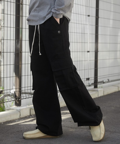 SHORT ROUND（ショートラウンド）の「SHORT ROUND/スーパーフレアカーゴパンツ（カーゴパンツ・メンズ・ブラック/その他1・LARGE/MEDIUM）」の4枚目の写真