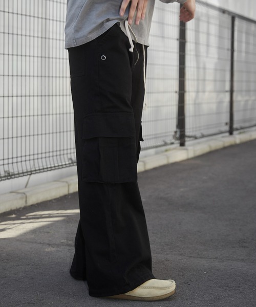 SHORT ROUND（ショートラウンド）の「SHORT ROUND/スーパーフレアカーゴパンツ（カーゴパンツ・メンズ・ブラック/その他1・LARGE/MEDIUM）」の20枚目の写真