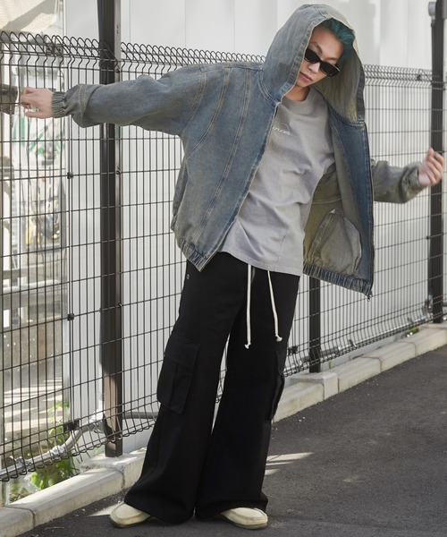 SHORT ROUND（ショートラウンド）の「SHORT ROUND/スーパーフレアカーゴパンツ（カーゴパンツ・メンズ・ブラック/その他1・LARGE/MEDIUM）」の16枚目の写真