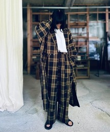 【ohta 】check dolman coat