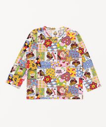 HYSTERIC MINI（ヒステリックミニ）の「SCRAP PATCHWORK総柄 長袖Tシャツ（財布）」