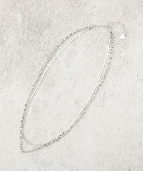 OPAQUE.CLIP（オペークドットクリップ）の「2連チェーンネックレス（ネックレス・レディース・ゴールド/シルバー・00）」の2枚目の写真