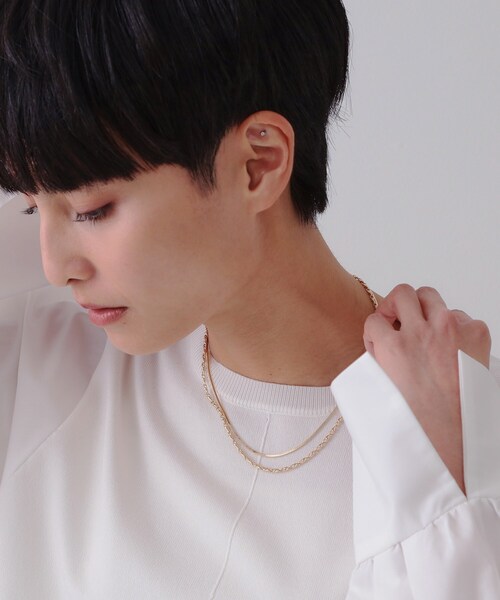 OPAQUE.CLIP（オペークドットクリップ）の「2連チェーンネックレス（ネックレス・レディース・ゴールド/シルバー・00）」の3枚目の写真