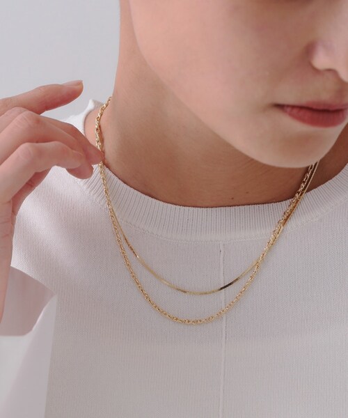 OPAQUE.CLIP（オペークドットクリップ）の「2連チェーンネックレス（ネックレス・レディース・ゴールド/シルバー・00）」の7枚目の写真