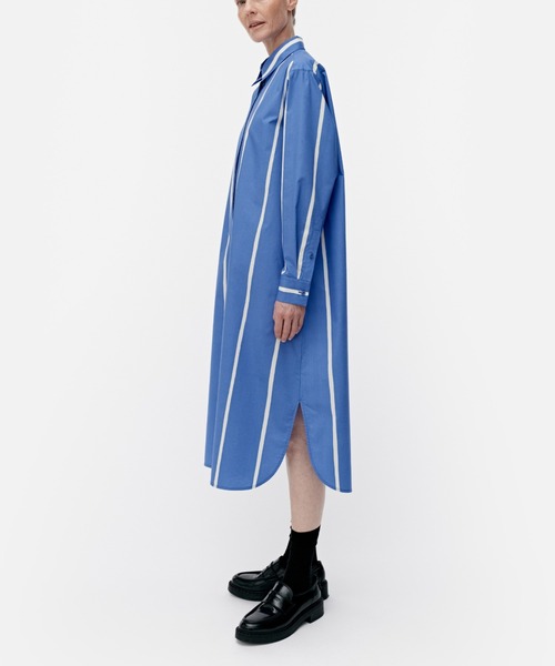 【marimekko】Runoelma Puhveli コットン シャツ ワンピース セール】Runoelma Puhveli / dress（ワンピース）｜marimekko