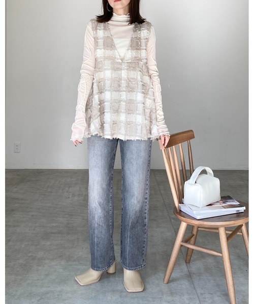 SORIN黒 シースルー 刺繍模様 長袖トップス M DFFUR. tシャツ シアー刺繍レーストップス レディース