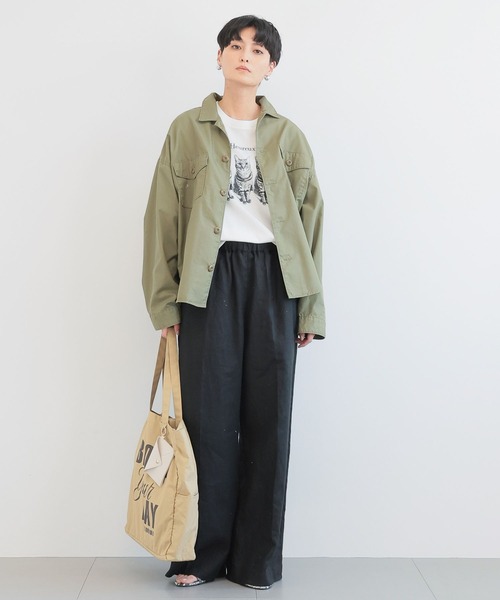 BARNYARDSTORM（バンヤードストーム）の「BARNYARDSTORM / Broom your dayトート（トートバッグ・レディース・グリーン/レッド/レオパード/ベージュ/イエロー/ブラック/ライトブルー/ゼブラ・FREE）」の13枚目の写真