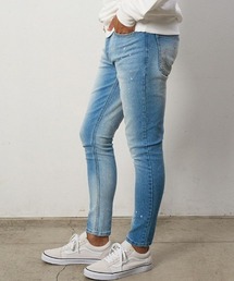 ROYAL FLASH | STUD MUFFIN/スタッドマフィン/ピーススマイルステッチワーク ペインティング5Pパンツ(その他パンツ)