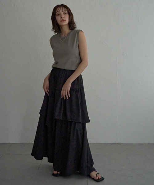 notch.（ノッチ）の「【sweet web掲載】アシメティアードスカート（スカート・レディース・ブラック/ブルー/チェック・M/TM）」の11枚目の写真