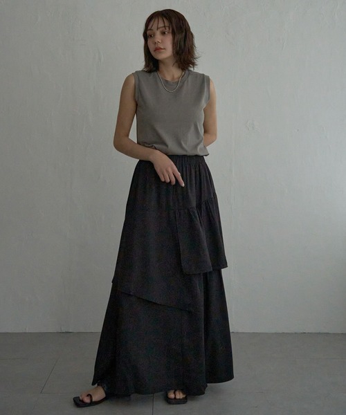 notch.（ノッチ）の「【sweet web掲載】アシメティアードスカート（スカート・レディース・ブラック/ブルー/チェック・M/TM）」の12枚目の写真