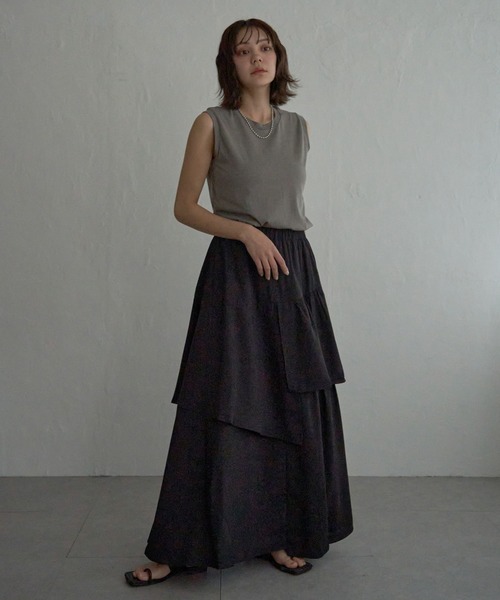 notch.（ノッチ）の「【sweet web掲載】アシメティアードスカート（スカート・レディース・ブラック/ブルー/チェック・M/TM）」の14枚目の写真