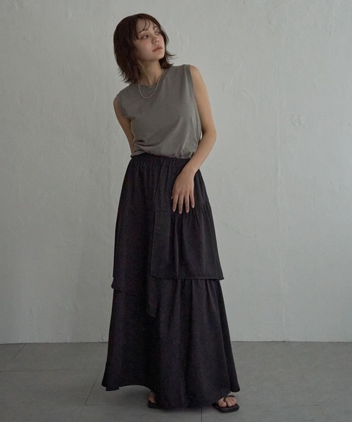 notch.（ノッチ）の「【sweet web掲載】アシメティアードスカート（スカート・レディース・ブラック/ブルー/チェック・M/TM）」の13枚目の写真