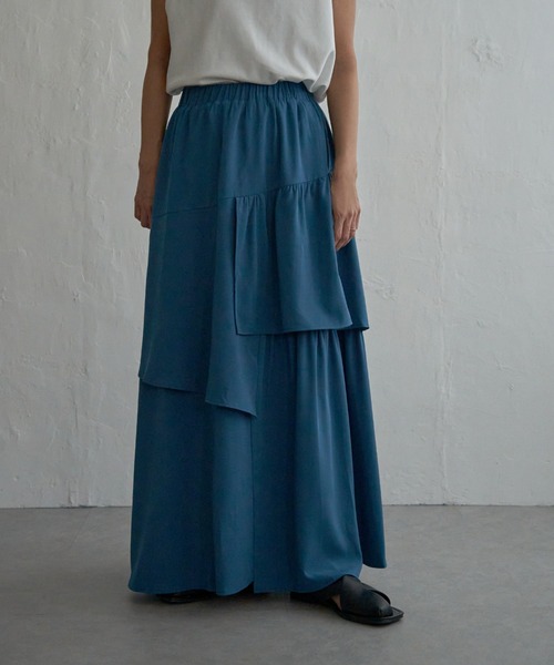 notch.（ノッチ）の「【sweet web掲載】アシメティアードスカート（スカート・レディース・ブラック/ブルー/チェック・M/TM）」の7枚目の写真