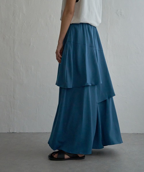 notch.（ノッチ）の「【sweet web掲載】アシメティアードスカート（スカート・レディース・ブラック/ブルー/チェック・M/TM）」の8枚目の写真