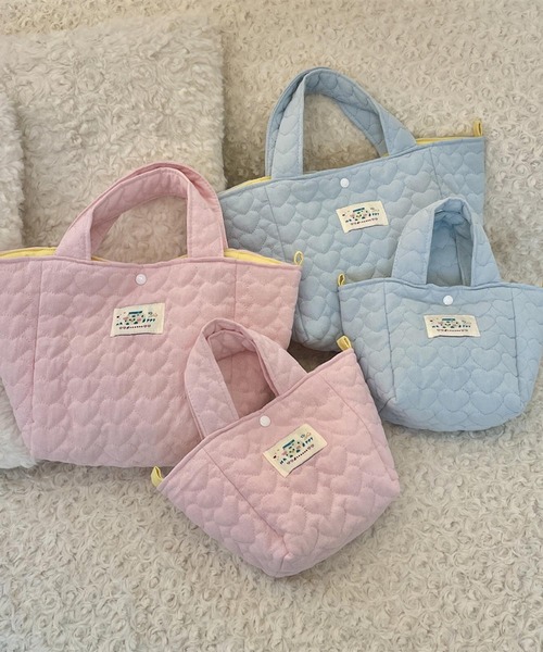 Mignonjour（ミニョンジュール）の「Mignonjour/ハートキルティングミニトートバッグ M2670（トートバッグ・レディース・ピンク/ブルー・FREE）」の7枚目の写真