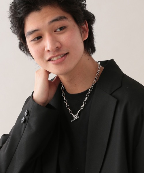 RAGEBLUE（レイジブルー）の「ビットパーツ/オーバーチェーンネックレス（ネックレス・メンズ・その他1/ホワイト・FREE）」の9枚目の写真