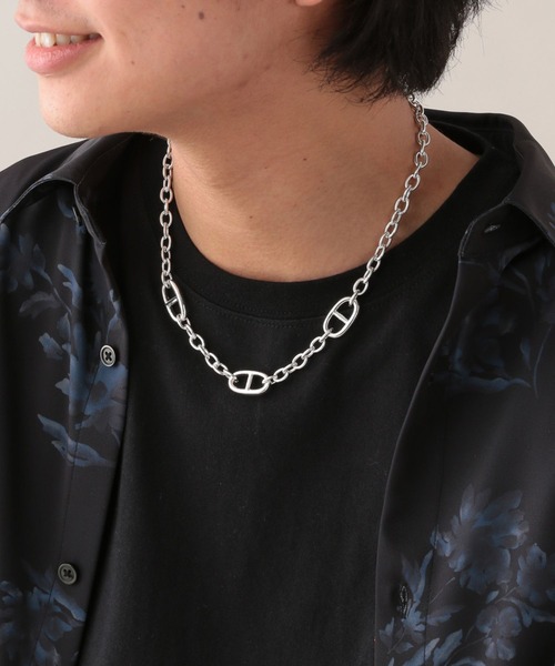 RAGEBLUE（レイジブルー）の「ビットパーツ/オーバーチェーンネックレス（ネックレス・メンズ・その他1/ホワイト・FREE）」の11枚目の写真