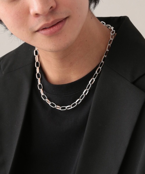 RAGEBLUE（レイジブルー）の「ビットパーツ/オーバーチェーンネックレス（ネックレス・メンズ・その他1/ホワイト・FREE）」の8枚目の写真