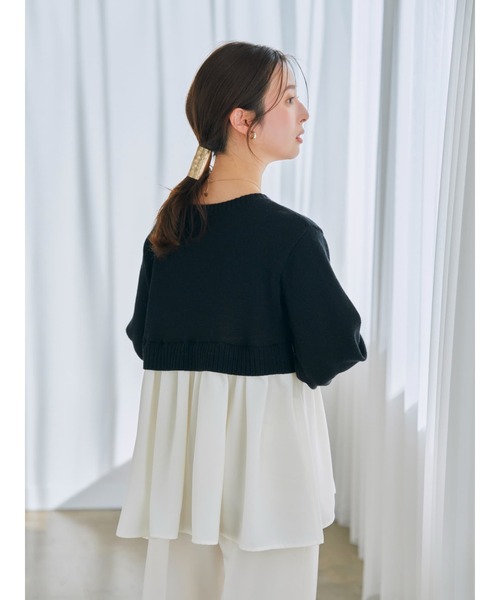 COHINA(コヒナ)の「ショートニットドッキングトップス 【低身長・小柄女性】(ニット/セーター・レディース・ブラック/レッド・ONE SIZE)」の19枚目の写真