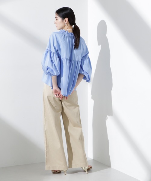 NANO universe(ナノユニバース)の「コルセットバギーチノパンツ(チノパンツ・レディース・ベージュ/ネイビー・S/M)」の11枚目の写真