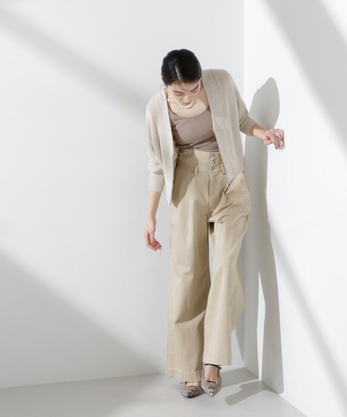 NANO universe(ナノユニバース)の「コルセットバギーチノパンツ(チノパンツ・レディース・ベージュ/ネイビー・S/M)」の8枚目の写真