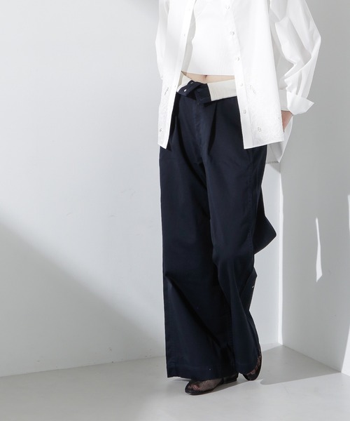 NANO universe(ナノユニバース)の「コルセットバギーチノパンツ(チノパンツ・レディース・ベージュ/ネイビー・S/M)」の12枚目の写真