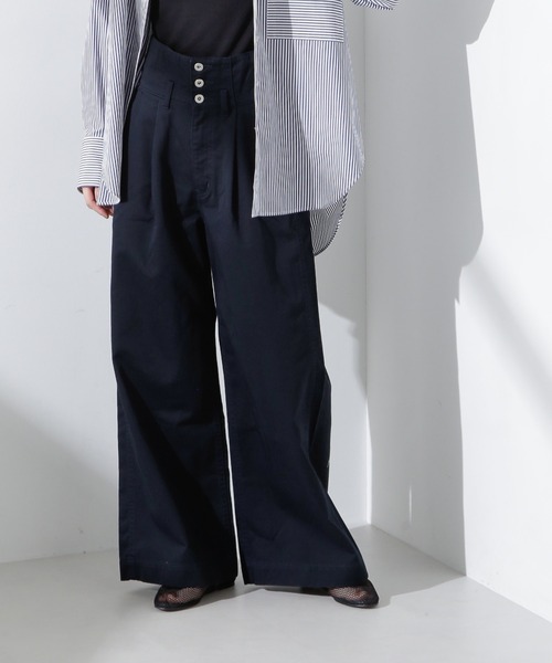 NANO universe(ナノユニバース)の「コルセットバギーチノパンツ(チノパンツ・レディース・ベージュ/ネイビー・S/M)」の16枚目の写真