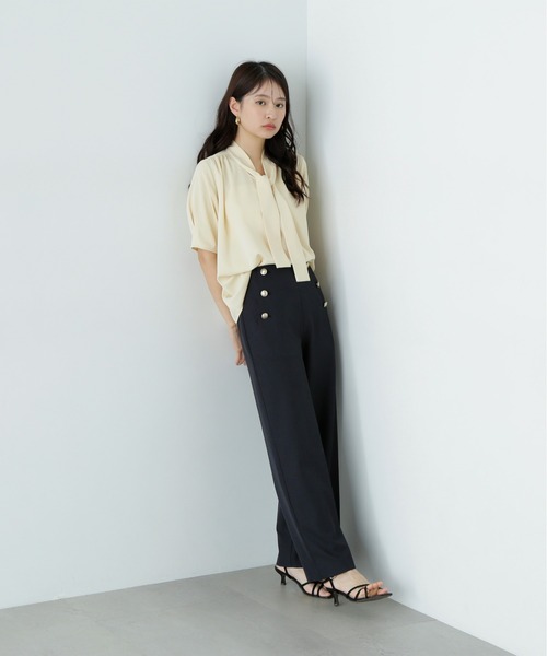 N.(N. Natural Beauty Basic)(エヌエヌナチュラルビューティーベーシック)の「マリンワイドパンツ(その他パンツ・レディース・ネイビー/ベージュ・MEDIUM/SMALL)」の12枚目の写真